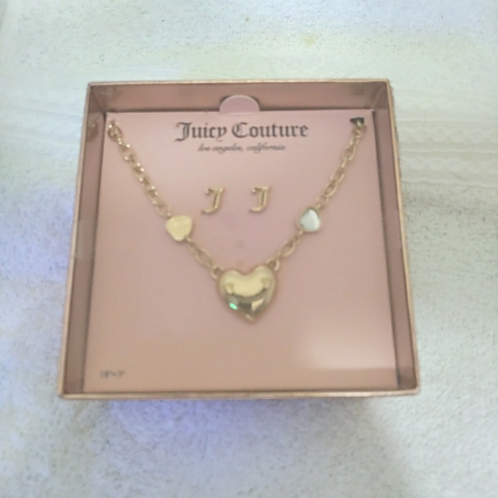 Juicy Couture Necklace and earring set - New with box